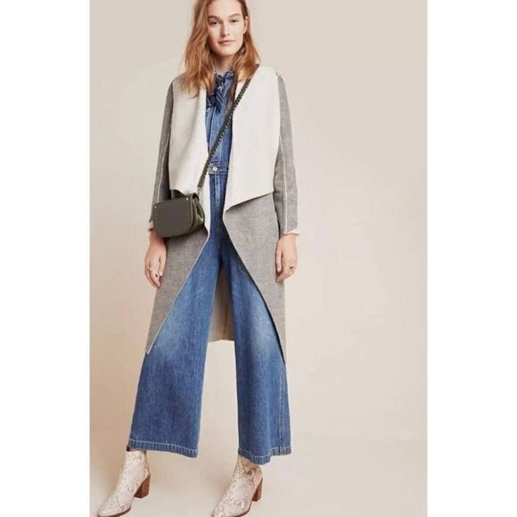 New Anthropologie x Amadi Camilla Sueded Sherpa Jacket Size S New - Picture 2 of 7